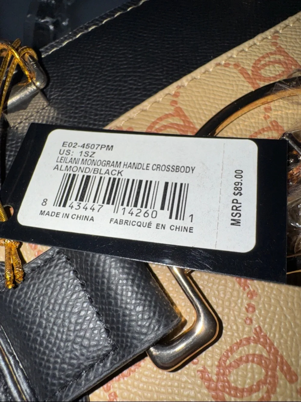 bebe monogram handle crossbody